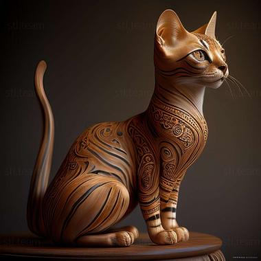 3D model Arabian Mau cat (STL)